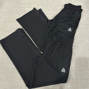 Reebok M 10 12 Boys Athletic Warm Up Pants Black Jersey